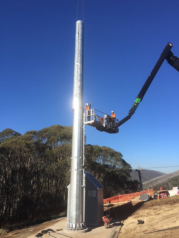 elevated work platform with a boom cherry picker