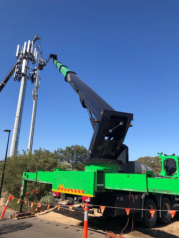 elevated work platform with a boom