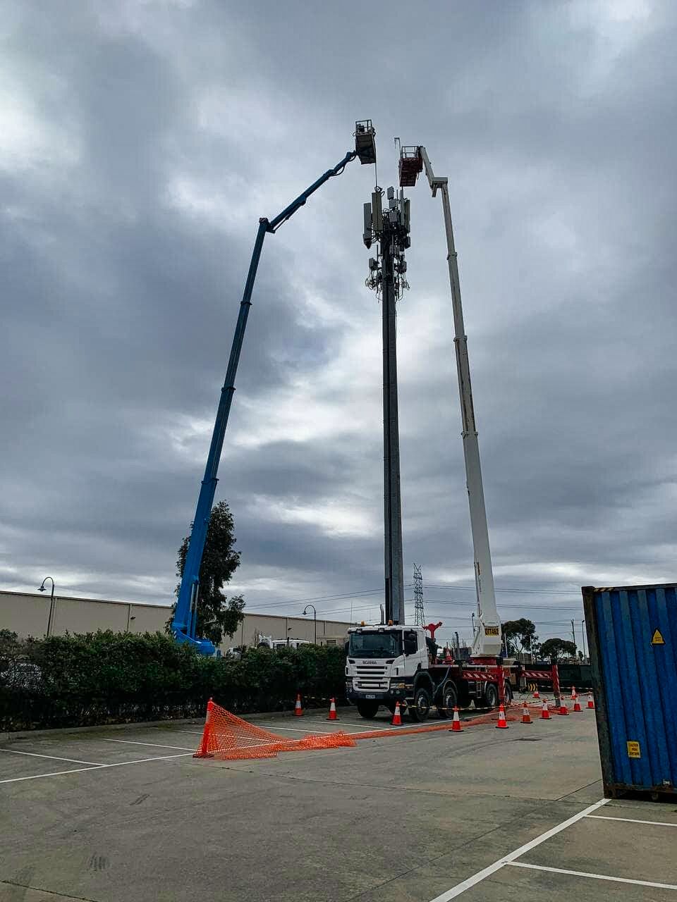 elevated work platform types phone tower