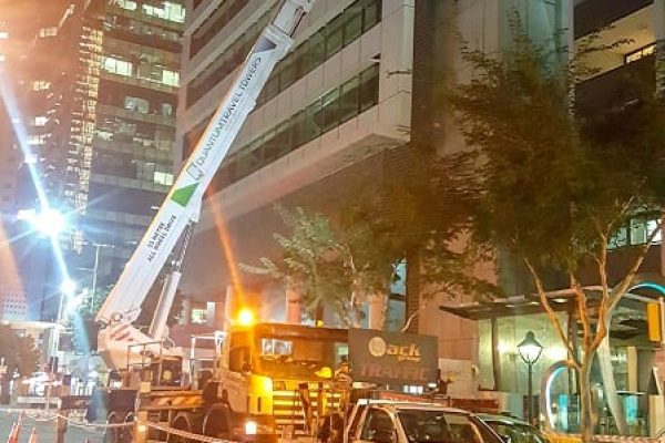 a mobile work platform with a boom for increased height