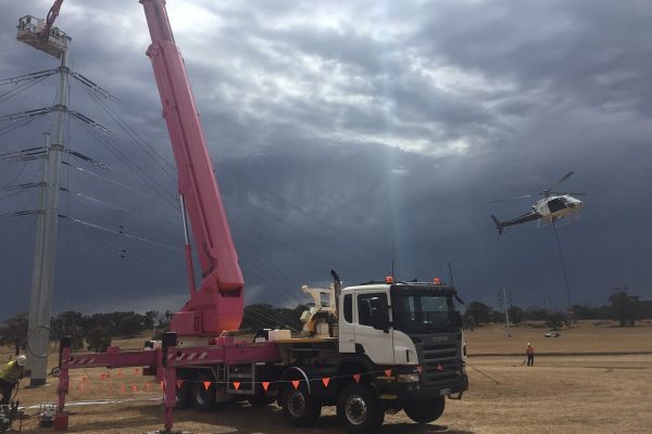 Raising using a cherry picker