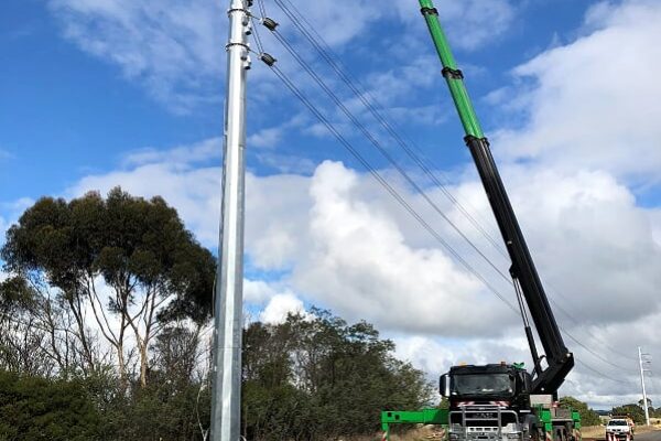 machinery for picking cherries with a bucket truck