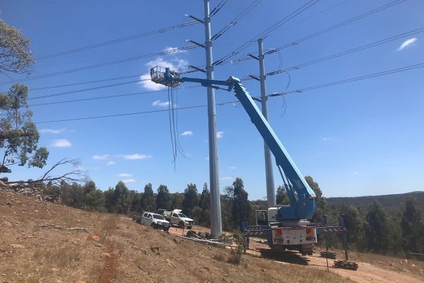 elevated work platform with a boom