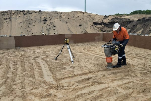 civil construction site field worker